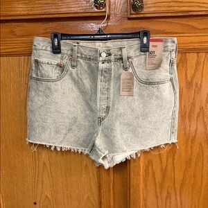 Levi's Women's Stonewashed Gray Jean Shorts